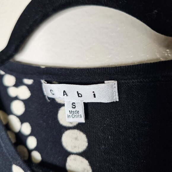 Cabi S Black String Of Pearls Cotton Cardigan Sweater Office Career Professional - Picture 3 of 5